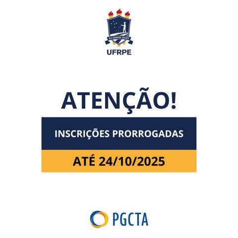Inscrições prorrogadas para ingresso no ano 2026.1
